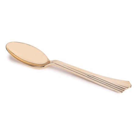 Smarty Had A Party Shiny Metallic Groove Gold Plastic Spoons (600 Spoons), 600PK 7959GGR-CASE